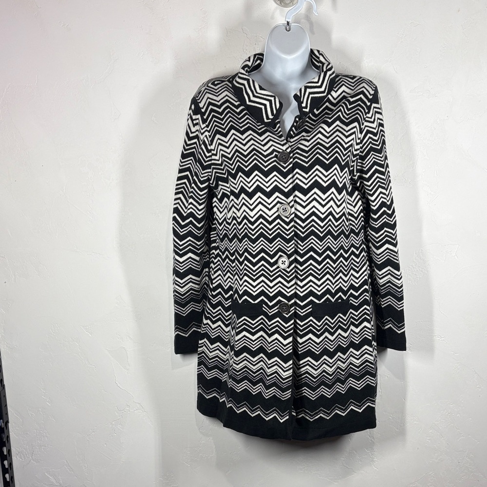 Missoni for Target Black and White Zigzag Sweater Women's Jacket size small